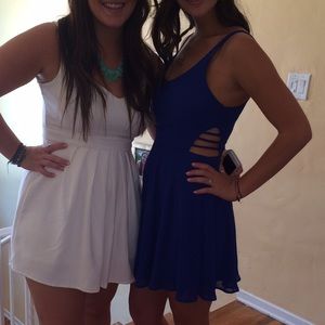 Blue Lush Dress with Cut Outs